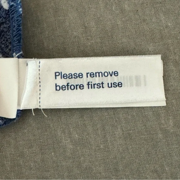 NWT LUCKY BRAND Indigo Floral Maxi Dress Boho Tassel Beach Dress Cover Up Size S - Picture 14 of 16